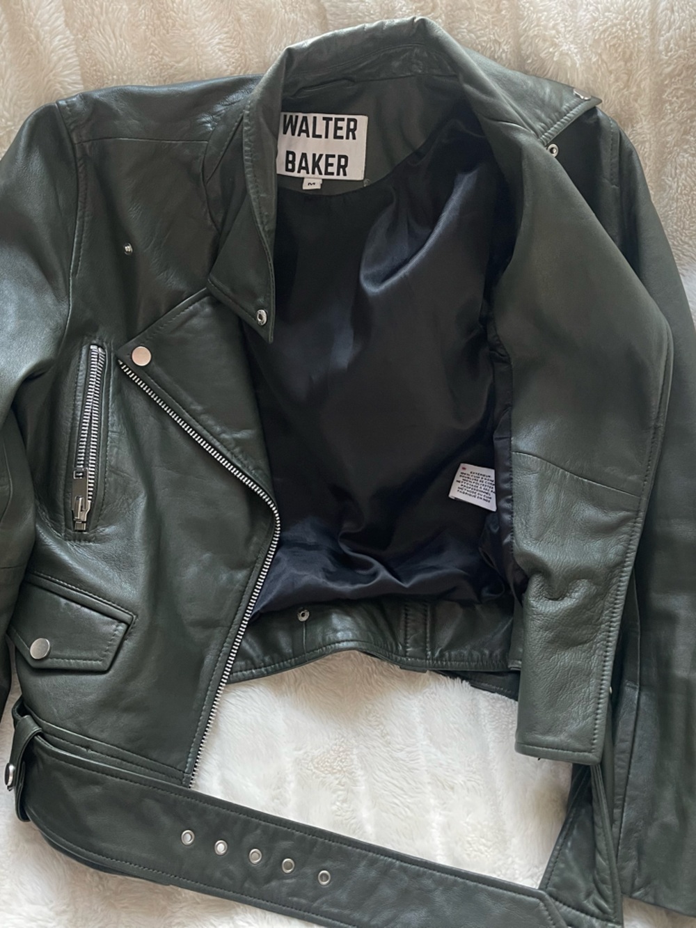 Walter Baker Olive Green Leather Jacket